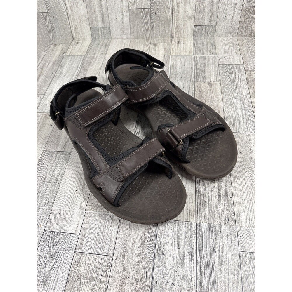 Eddie Bauer Sandals Men's 12M Brown Adjustable Water Boat Outdoor Holman River